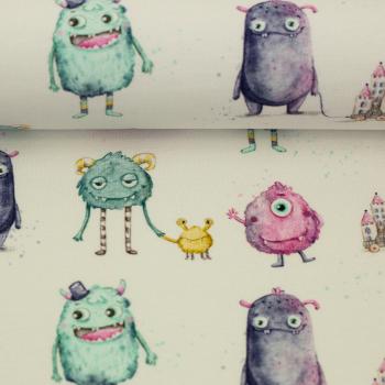 Preview: Baumwolljersey Miracle kleine Monster by Christiane Zielinski by Swafing